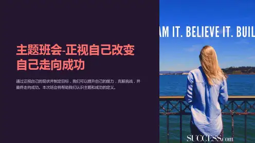 主题班会-正视自己改变自己走向成功