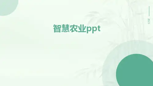 智慧农业pptppt