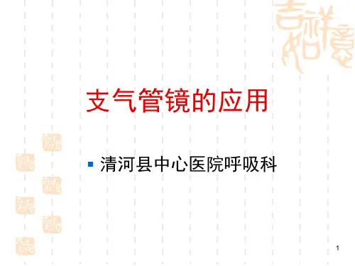 支气管镜的应用PPT课件