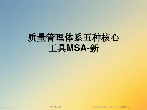质量管理体系五种核心工具MSA-新