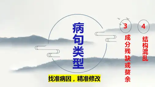 2025届高考语文复习：辨析并修改病句之成分残缺或赘余和结构混乱+课件