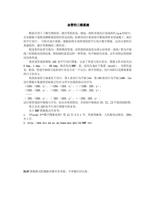 血管的三维重建资料