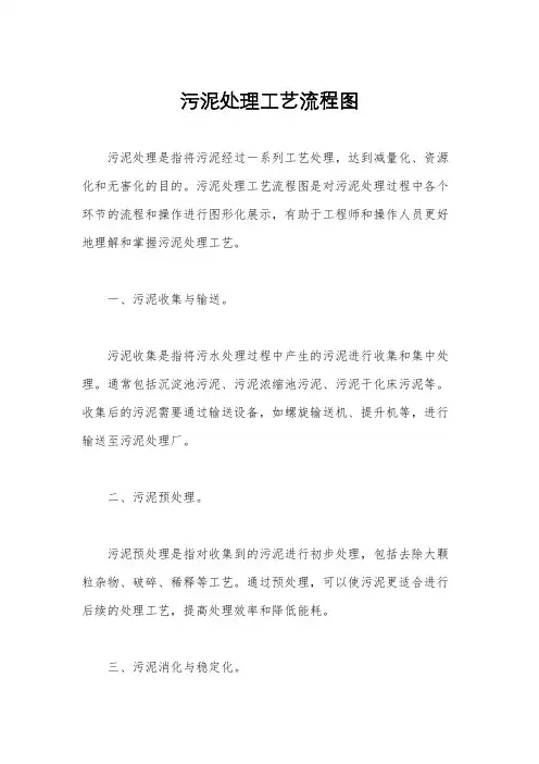 污泥处理工艺流程图