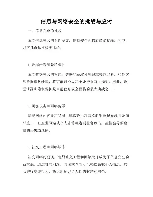 信息与网络安全的挑战与应对