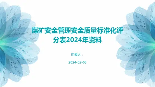 煤矿安全管理安全质量标准化评分表2024年资料
