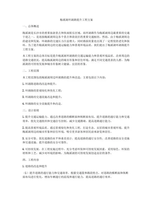 梅溪湖环湖路提升工程方案