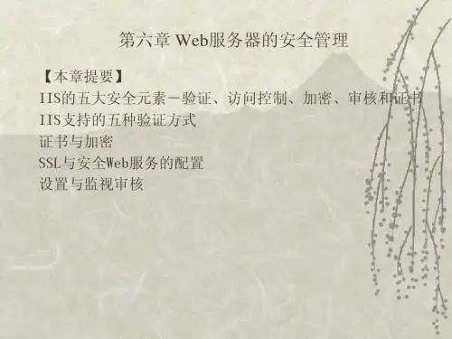 Web服务器的安全管理