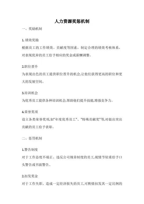 人力资源奖惩机制