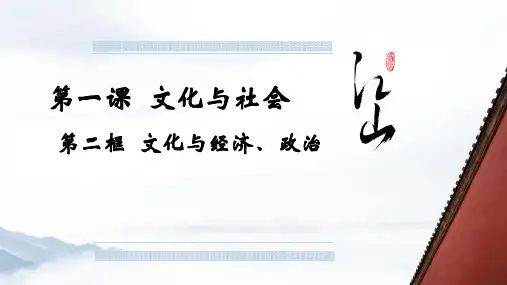 人教版高中政治必修三1.2 文化与经济、政治(共35张PPT)
