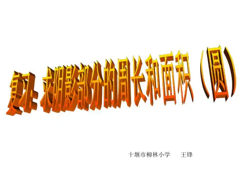 人教版六年级数学下册第一单元图形与几何7阴影部分面积