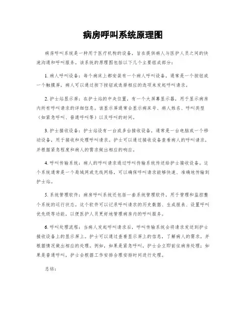 病房呼叫系统原理图