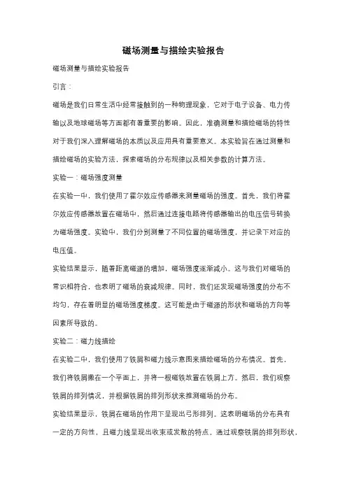 磁场测量与描绘实验报告