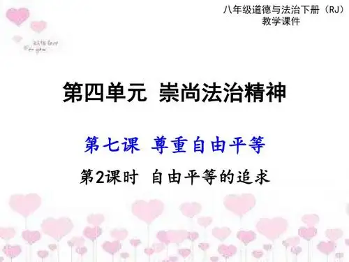 自由平等的追求PPT优秀课件2