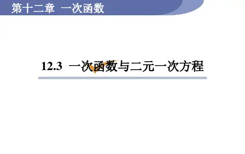 沪科版八年级数学上册1一次函数与二元一次方程课件