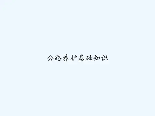 公路养护基础知识 PPT
