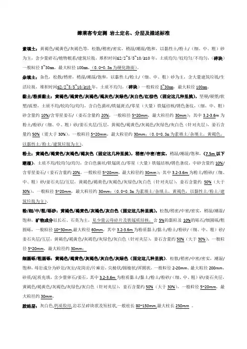 铁三院编录岩土定名描述
