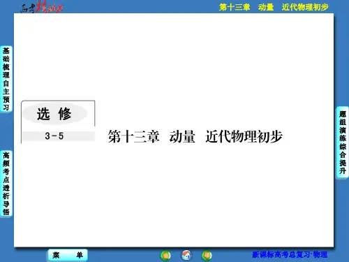 高考物理一轮核动力资源包：第13章-动量、近代物理初步第1单元动量守恒定律及其应用