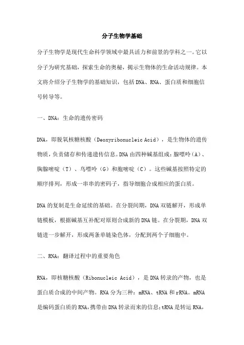 分子生物学基础