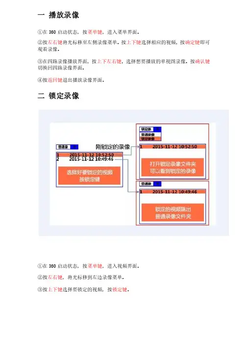 途智仕360全景行车记录仪使用指南