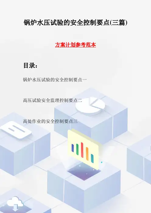 锅炉水压试验的安全控制要点(三篇)