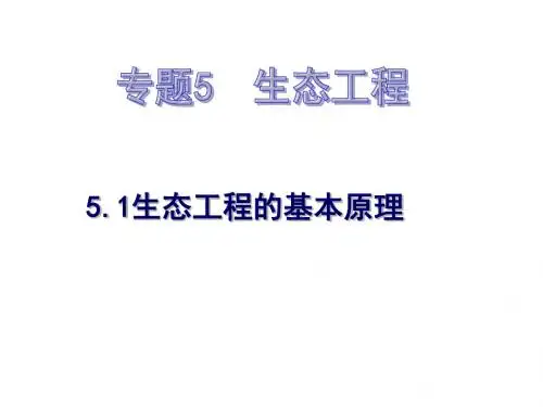 高中生物专题5生态工程5.1生态工程原理专题课件新人教选修3