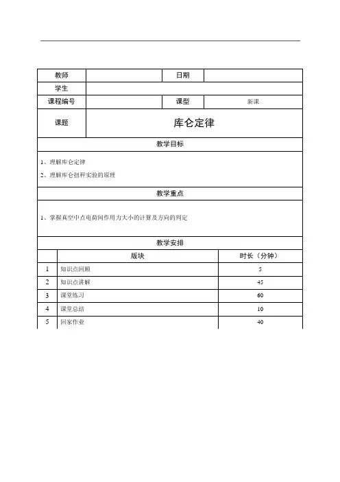 高中物理—库仑定律 st