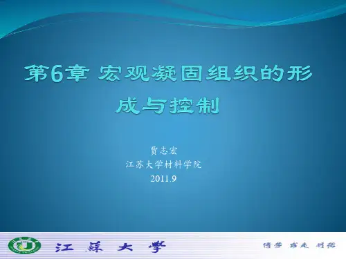 金属材料液态成型原理(6-宏观凝固组织的形成与控制)