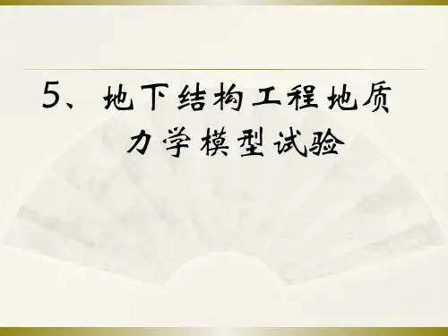 5 地下结构工程地质力学模型试验