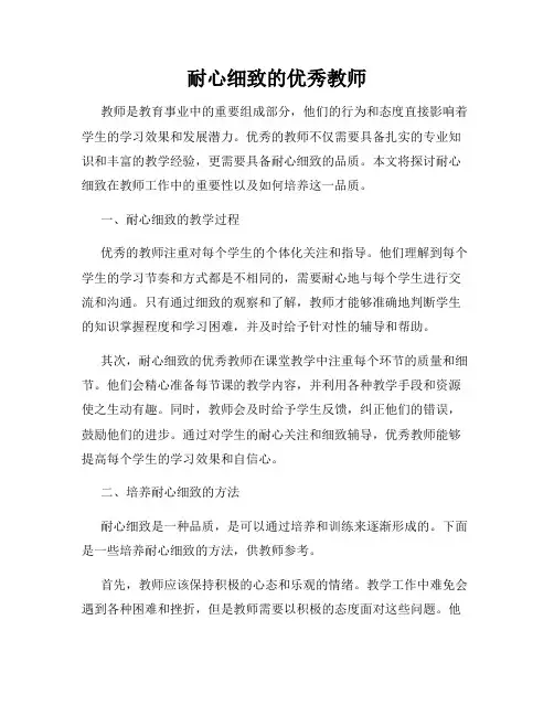 耐心细致的优秀教师