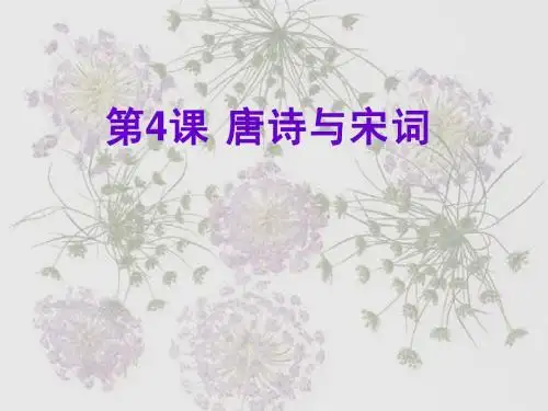 川教版历史七下《唐诗与宋词》pp