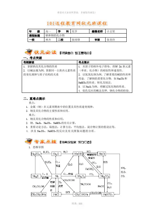 钠和钠的化合物