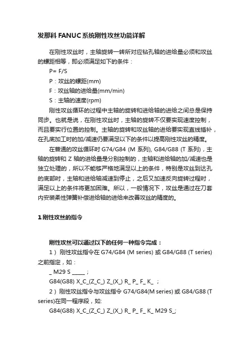 发那科FANUC系统刚性攻丝功能详解