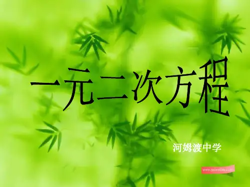 一元二次方程(第一课)[上学期]--华师大版