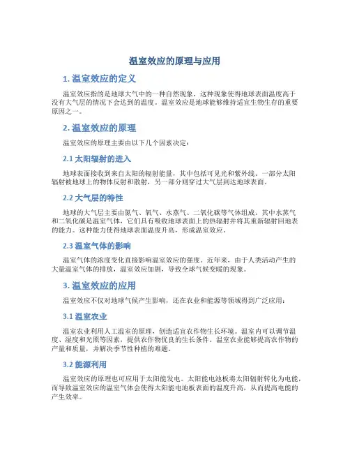 温室效应的原理与应用