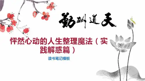 怦然心动的人生整理魔法(实践解惑篇)