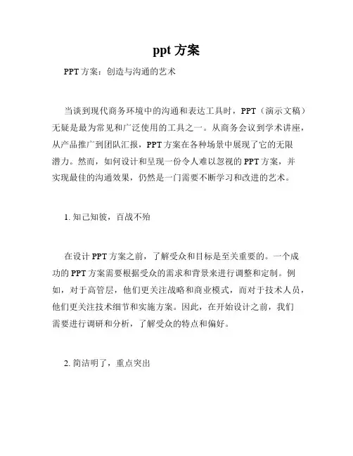 ppt 方案