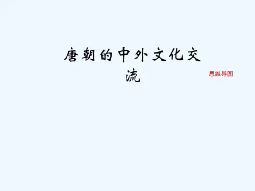 七年级历史下册第一单元《唐朝的中外文化交流》思维导图素材人教版