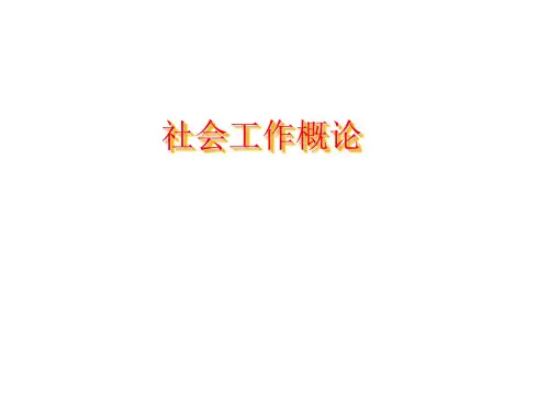 社会工作概论  个案工作