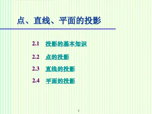 制图基础知识：点直线平面的投影