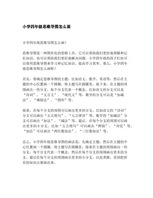小学四年级思维导图怎么画