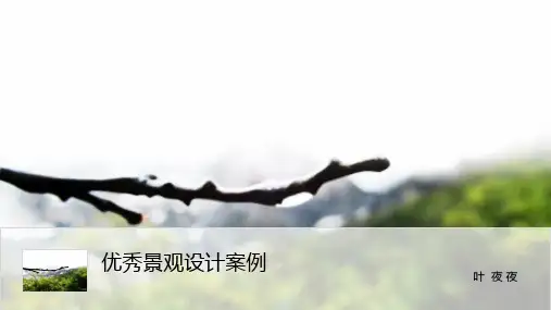 优秀景观案例(铺装-水景-植物)PPT