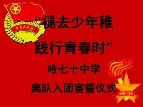 2016退队入团仪式幻灯片(五四)