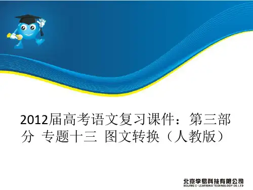 高考语文复习课件：  图文转换