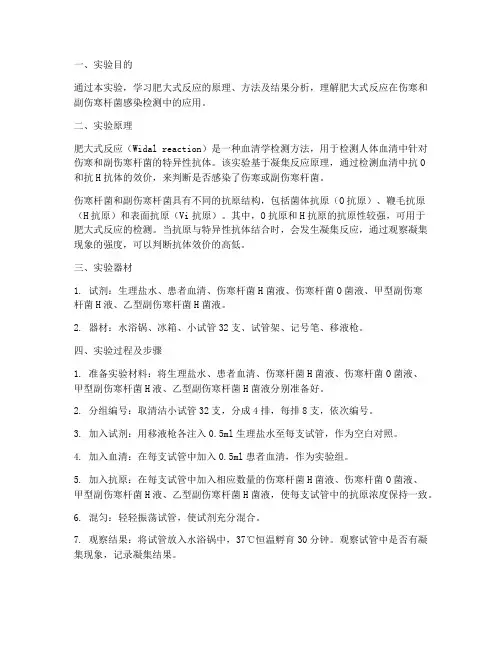 肥大式反应实验报告
