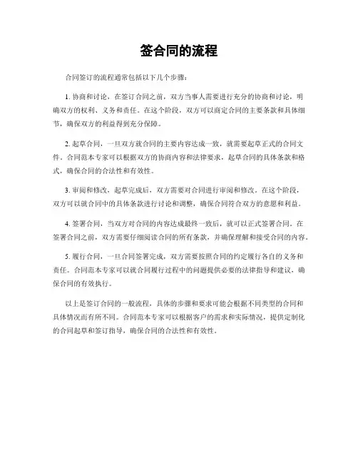 签合同的流程