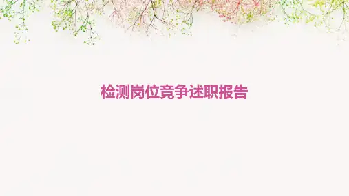 检测岗位竞争述职报告PPT