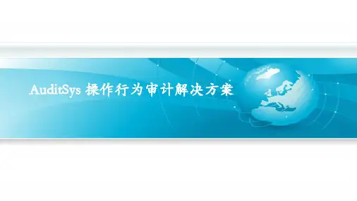 AuditSys操作行为审计方案V3.2