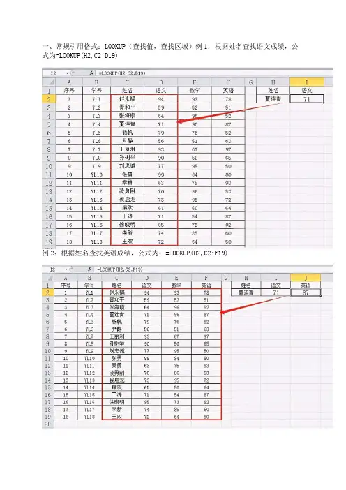 LOOKUP函数的5种用法