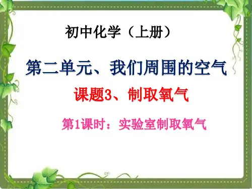 人教版完美课件《制取氧气》精美PPT1