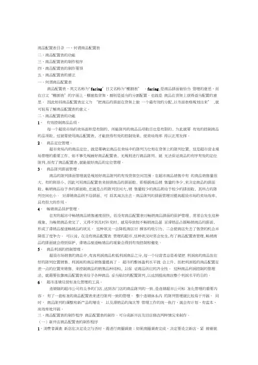 超市商品配置